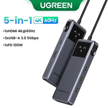UGREEN Uno USB-C Hub LED display with connection status