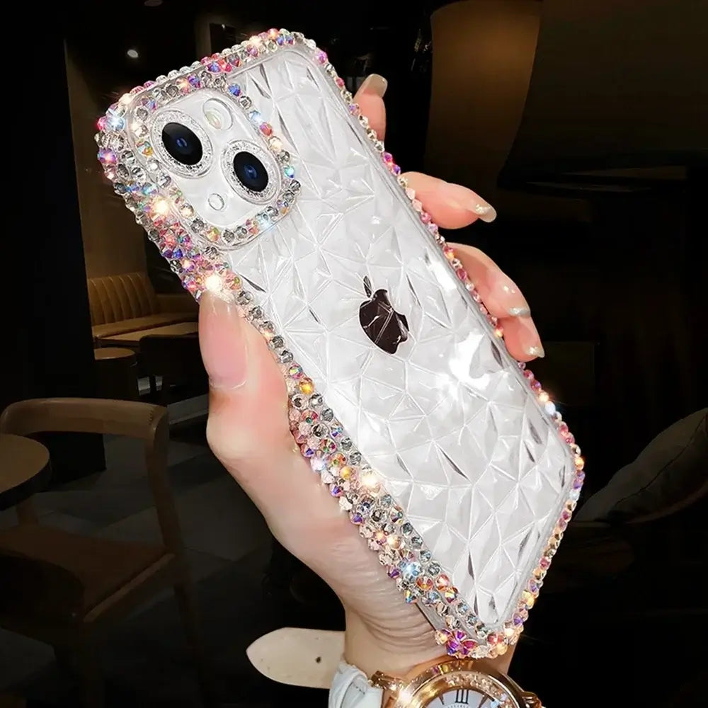Coque transparente antichoc en TPU souple à paillettes de luxe pour iPhone 13 12 11 14 15 16 Pro Max X Xr Xs 8 7 16 Plus