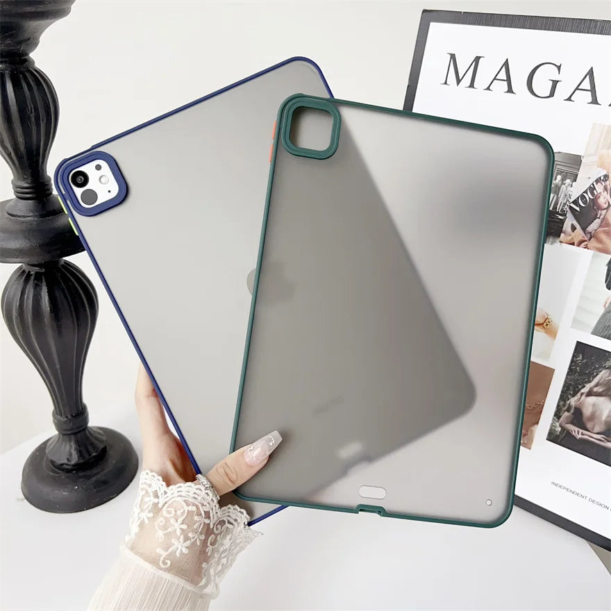 For iPad Pro 13 Case For iPad Pro 11 Tablet Case For iPad Air 13 Cover Transparent TPU Soft Back Cover Protective Shell+Gift