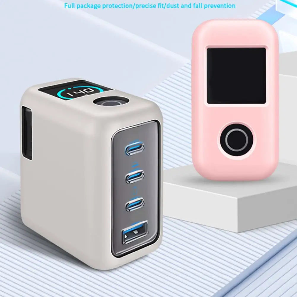 For Anker Zolo 140W Four Port Charger Silicone Protective Head Shockproof Anti-drop Silicone Charging Case Cover A7Q7