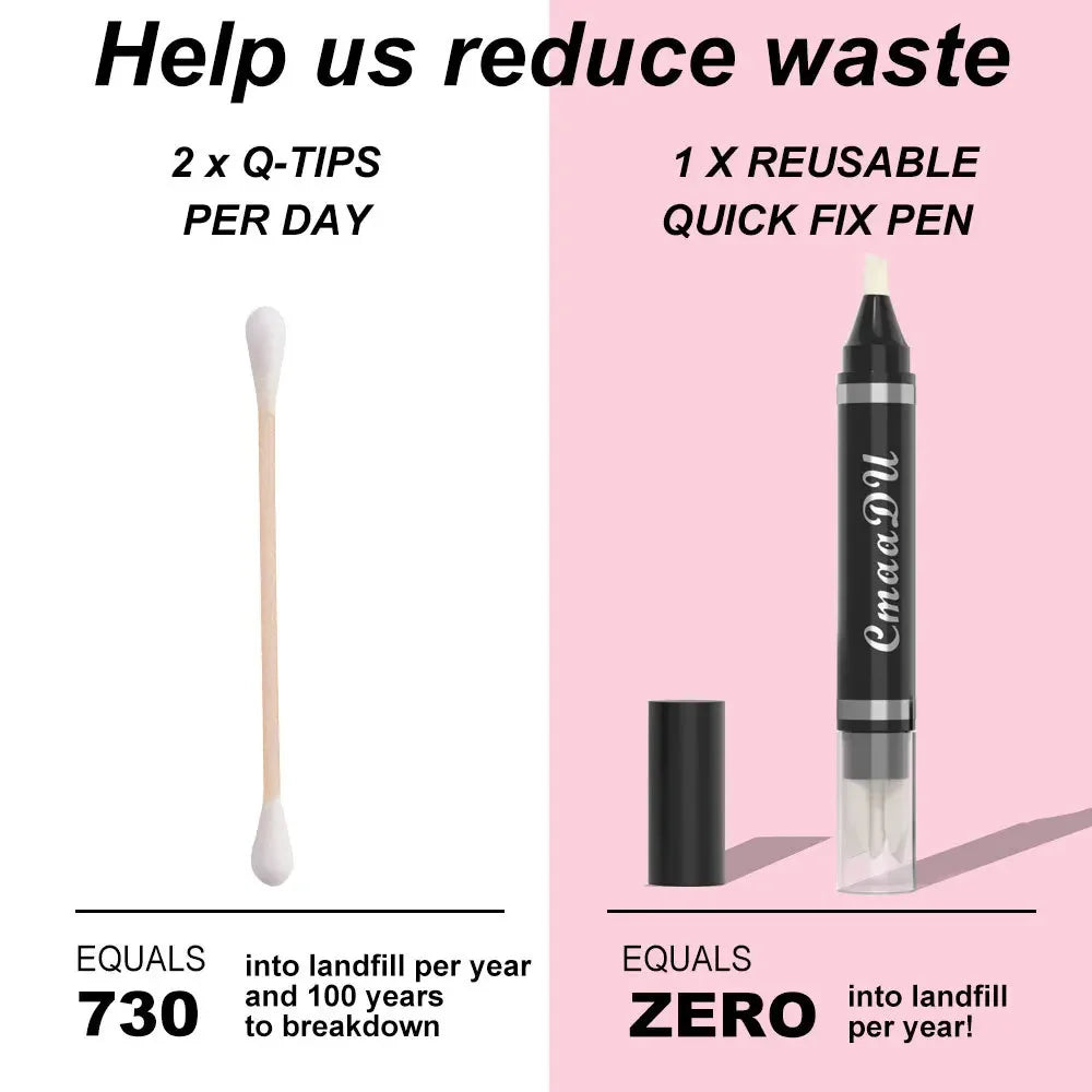 CmaaDu Eyeliner Makeup Remover Pen Dual-Purpose Tool for Correction & Removal Portable Pen Design
