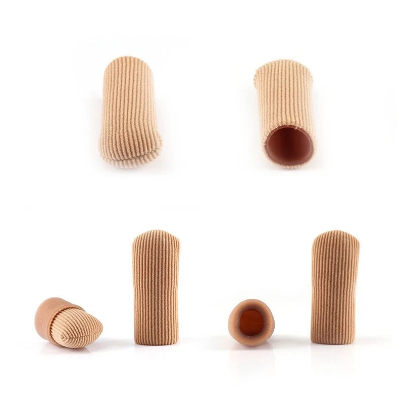 2Pieces Hallux Valgus Bunions Corns Foot Pain Relief Orthotics Fabric Silicone Toe Tube Cover Protector Finger Toes Separators