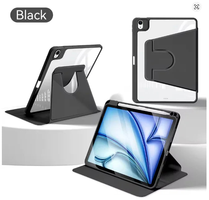 360° Rotation Cover for  iPad Air 11 M2 Air13 Pro 13 M4 Air5 Air4 iPad 10th 10.9in Mini 6 10.2inch Pro12.9 Shockproof Smart Case