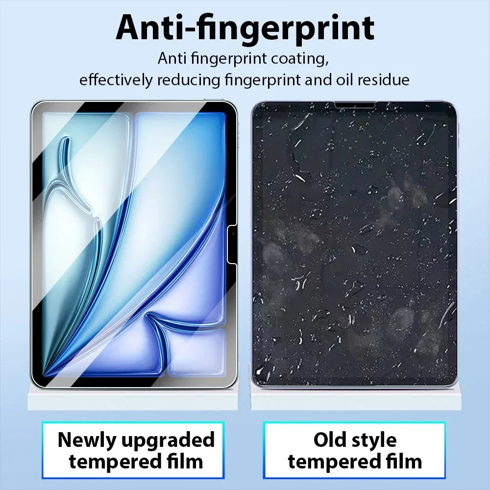 2PCS Tempered Glass Screen Protector For iPad A16 Air 13 11 5 4 M3 2025 Pro 12.9 12 9 M4 M2 10th 9th 7th Gen 10.2 Mini 6 7 Film