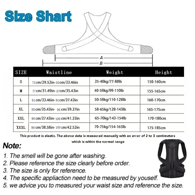Posture corrector with breathable shoulder and waist straps for boys and girls