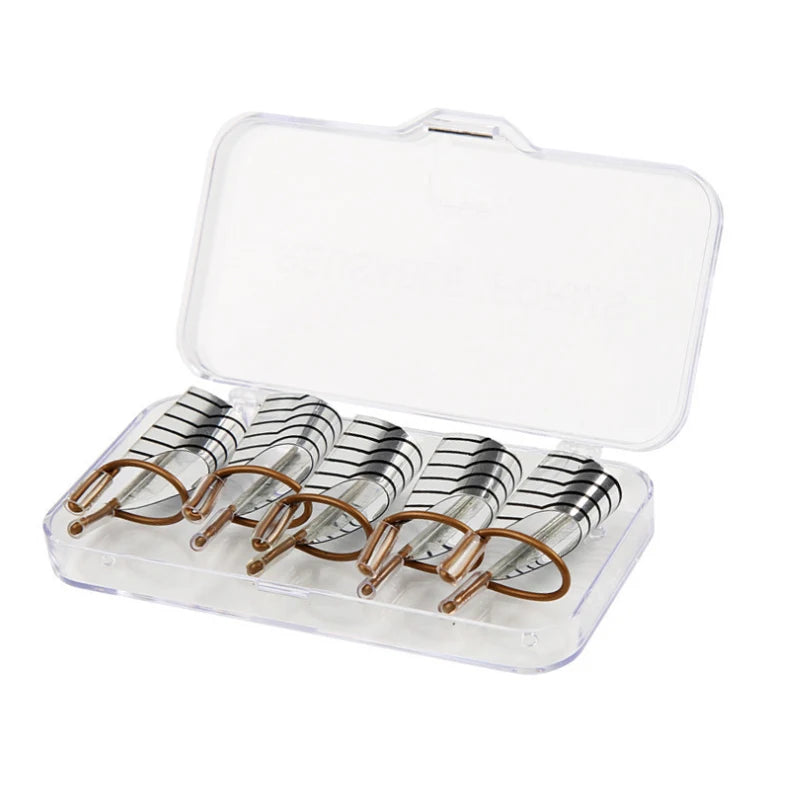 10Pcs Reusable Aluminum Nail Extension Pallets Tips Forms Nail Art Extension Sticker Builder Form Guide Stencil Manicure Tools