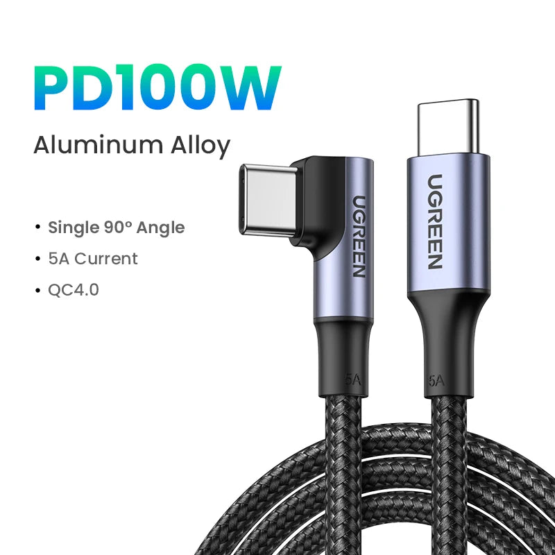 UGREEN PD 100W USB C to USB C Charging Cable for Samsung S10 S20 MacBook Pro iPad 2020 Quick Charger 4.0 PD Fast Charging Cord