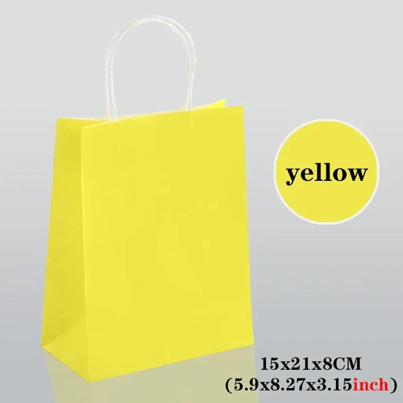 10/30/50pcs Holiday Party Gift Bag with Handle Jewelry Shopping Bag Christmas Valentine's Day Marriage Gift Colored Paper Bag
