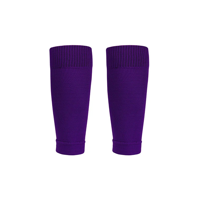 1 Pair Hight Elasticity Soccer Protective Socks Without Feet Kids Adults Shin Pads Guard For Football Sport Leg Support Sleeves