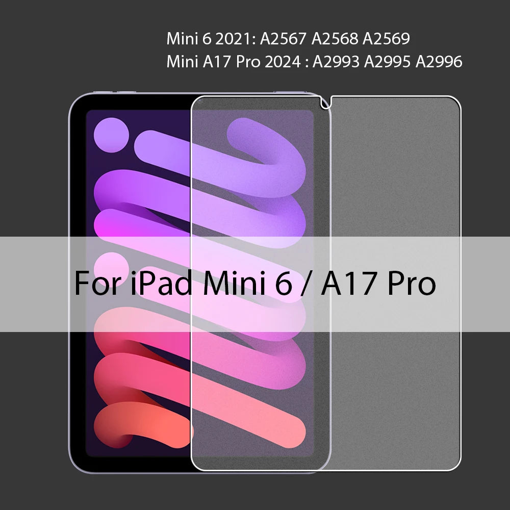 Matte Screen Protector For Ipad Pro 13 M4 Air 11 5 4 M3 M2 Mini 6 7 A16 10 9 10th 9th Generation 12.9 2025 Paper Tempered Glass