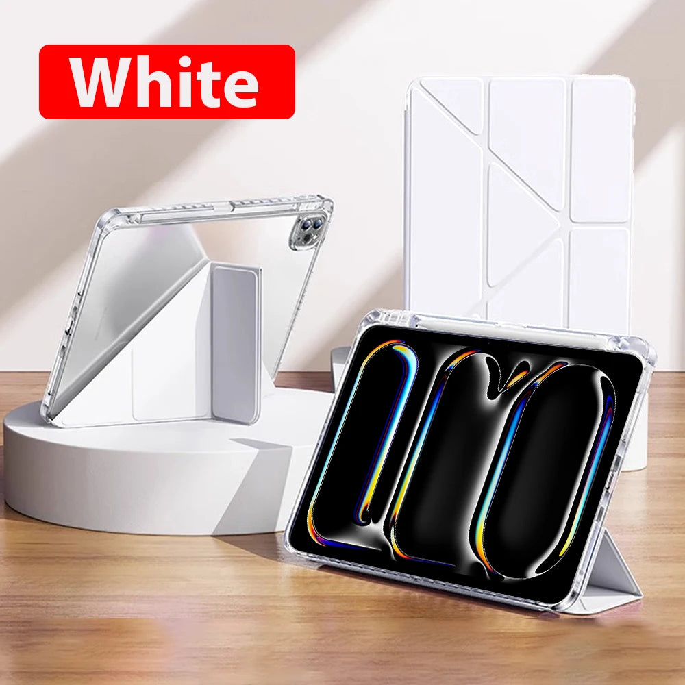 Case For iPad A16 2025 10 9 9th 10th Generation Pro 13 11th M4 12.9 Funda Air 11 5 4 M3 M2 Mini 7 6 A17 2024 8 HD Acrylic Cover