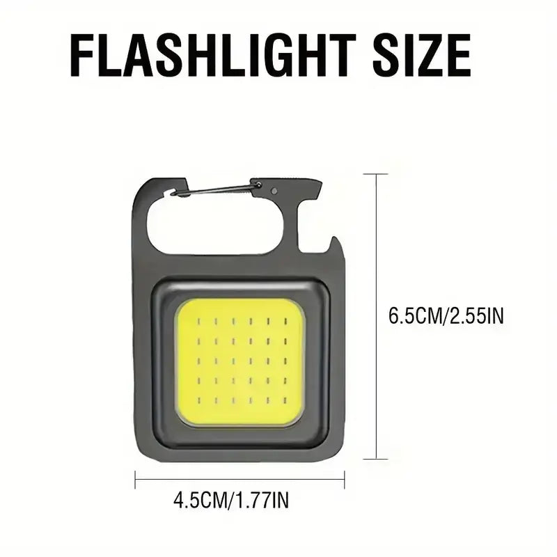 Convenient Carry-on Keychain Camping Light Multi-function COB Rechargeable Emergency Light Mini High Bright Camping Lights