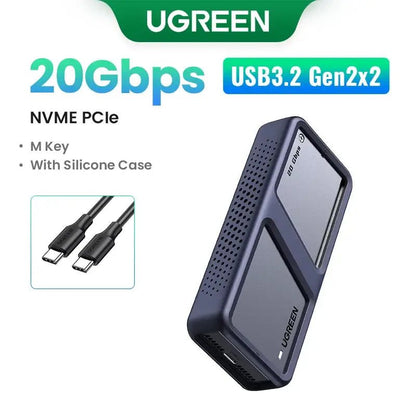 UGREEN 20Gbps NVMe SSD Case – M.2 to USB 3.2 Gen 2x2 Enclosure 