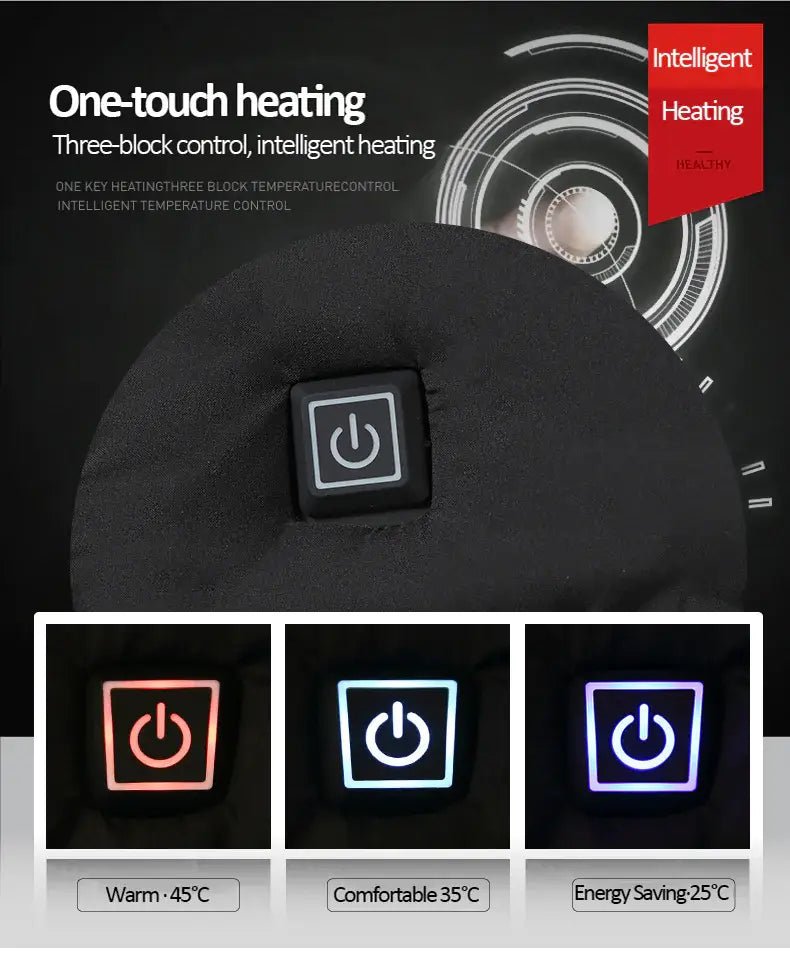 Smart Heating Vest – USB 9-Zone Heated Winter Wear