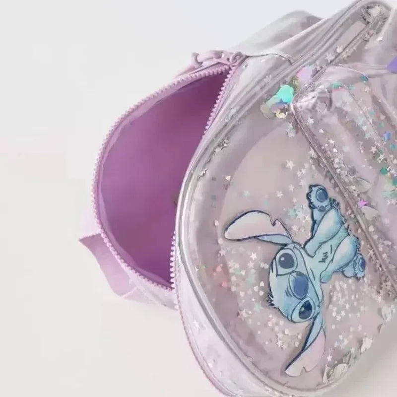 2025 New Disney Stitch Cartoon Sequin Trendy Fashion Boys and Girls Backpack Multifunctional Kindergarten School Bag