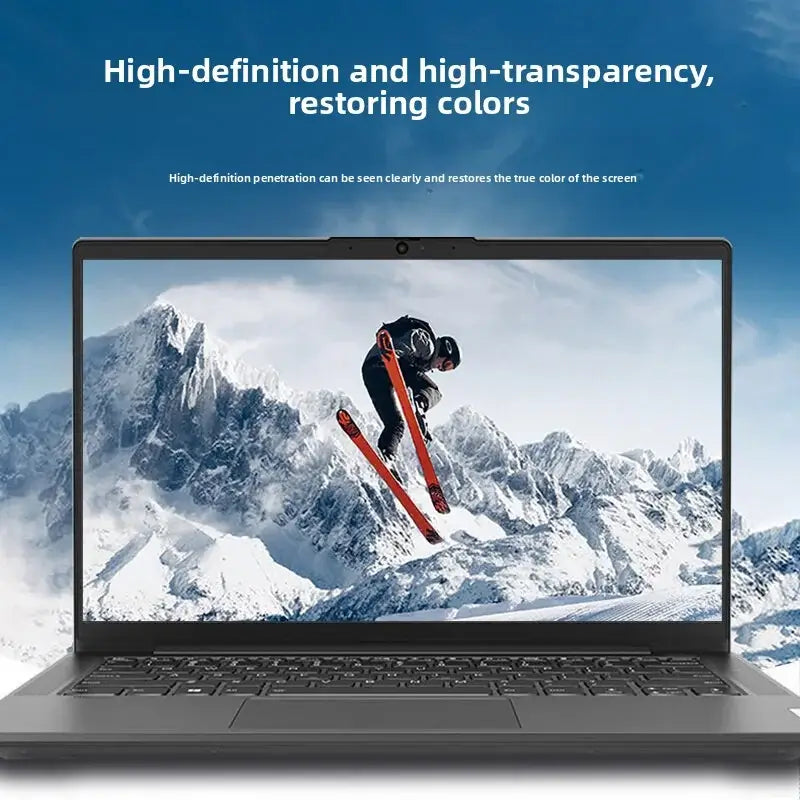 MacBook Pro 16 screen film High-definition displaying a skier on a snowy mountain background.