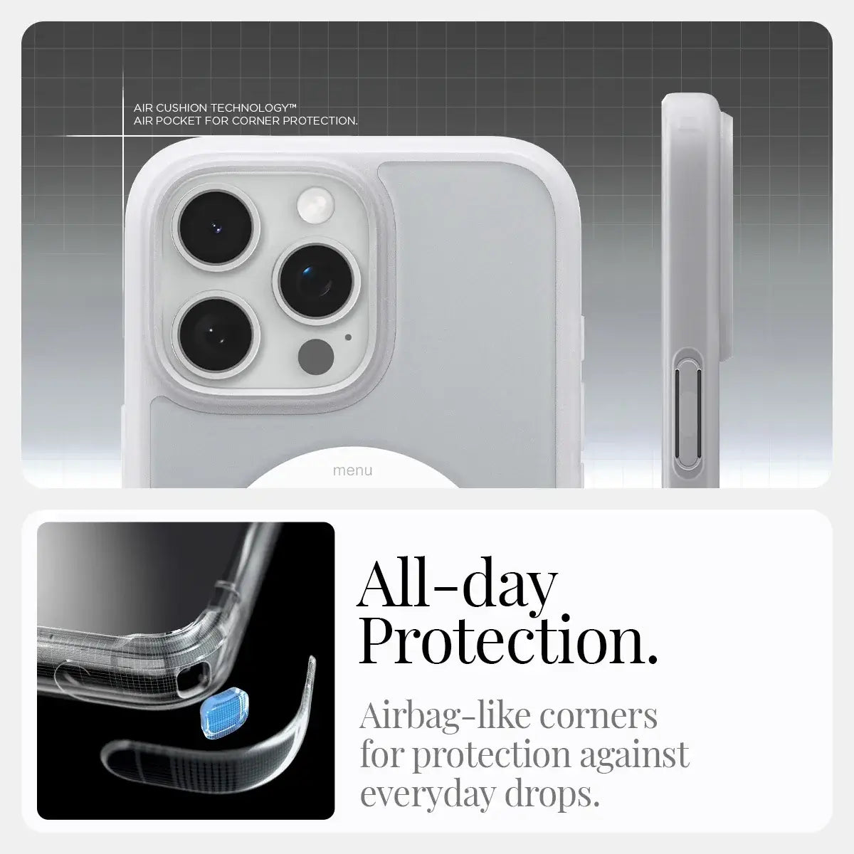 Spigen Ultra Hybrid MagFit Classic iPhone 16 Pro Case clear back Techs Park