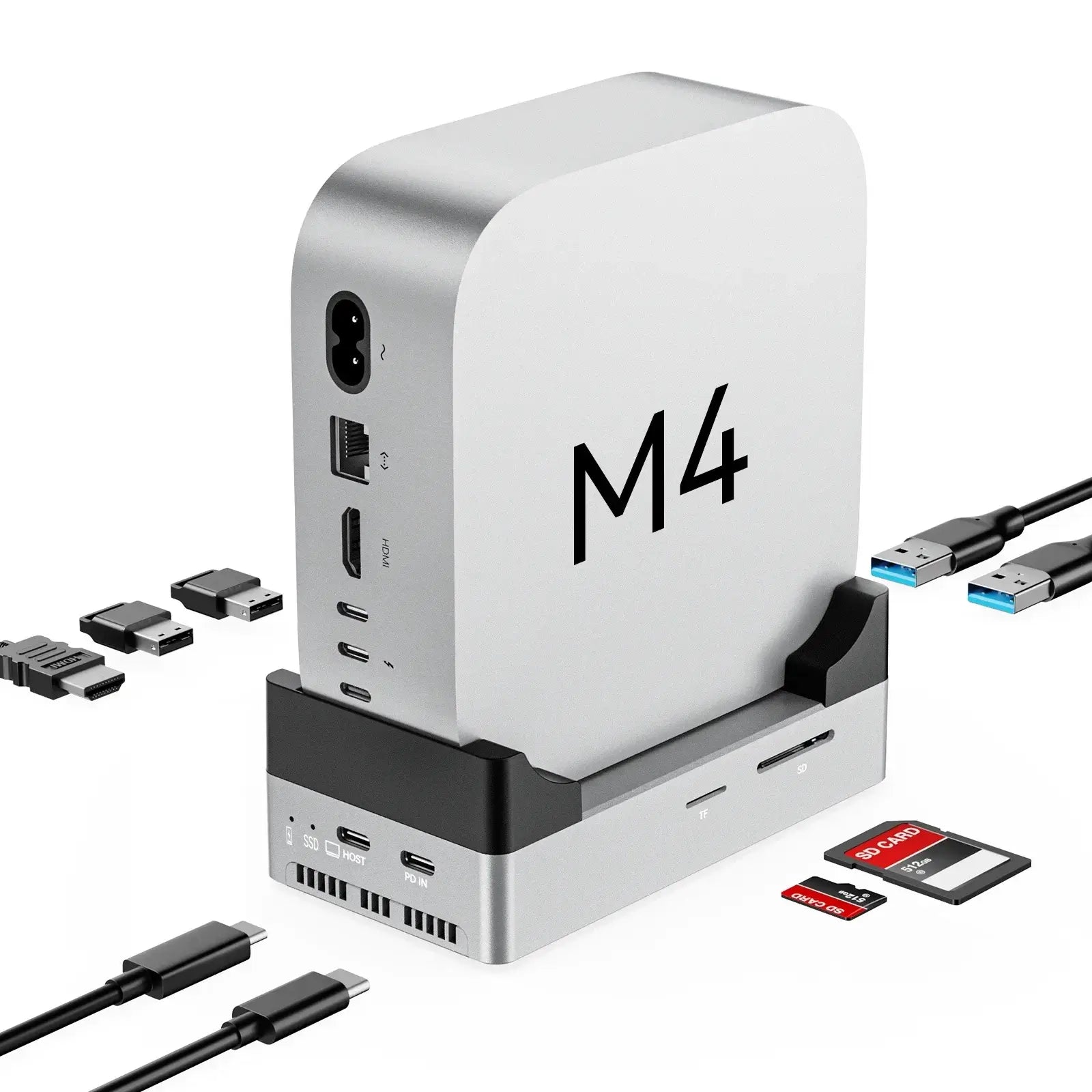 acasis 8 in 1 mac mini dock and ssd enclosure front view