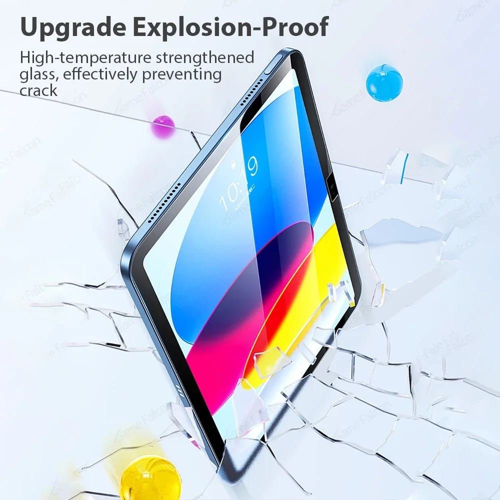 Tempered Glass For Ipad 10 9 9th 10th Generation Air 13 11 5 4 M2 Screen Protector Pro 11 12.9 M4 2024 10.2 10.9 Protective Film