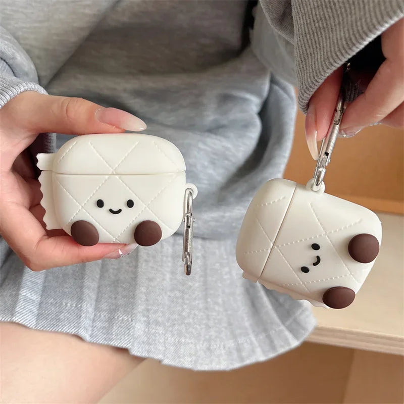 Cute Roll of paper Earphone Case For Apple Airpods Pro 2 3 1 4 Cover Silicone Headphone Charging Box Cases For Airpod 3 4 Funda