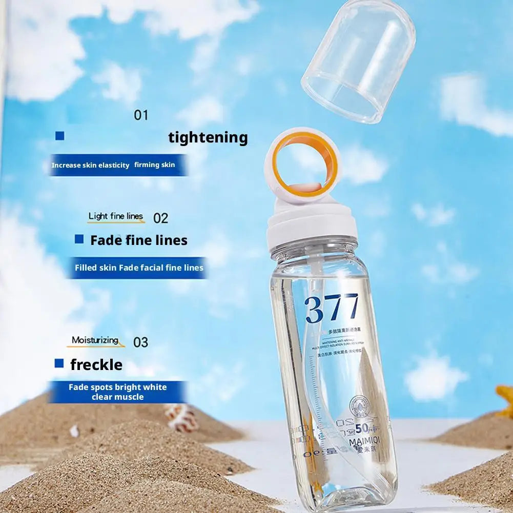 90ml 377 Facial Skin Whitening Sunscreen Spray Anti-wrinkle Anti-aging Multi-effect Isolation Sun Protection Spray SPF 50+