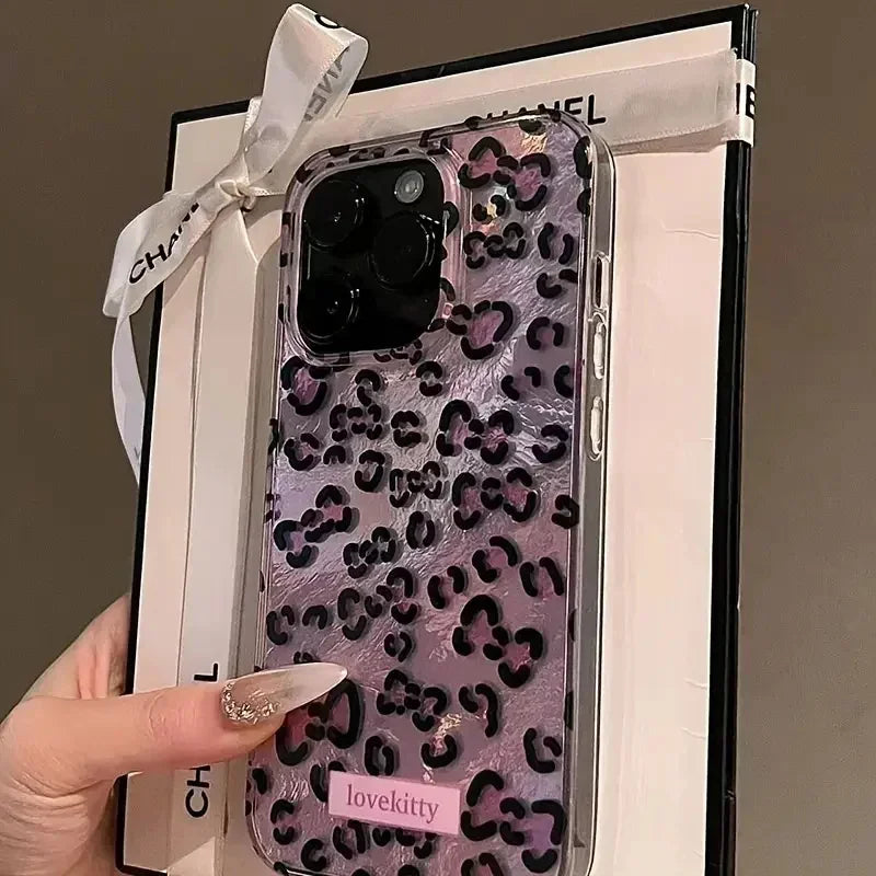 Pink Leopard Print Phone Case for iPhone – Tinfoil Design