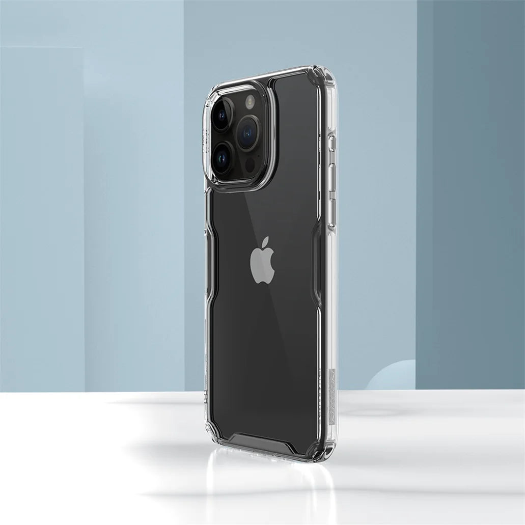 Nillkin For iPhone 15 Pro Max Case Nature Pro Transparent Clear TPU Frame Protection Cover For iPhone 15 /15 Plus Bumper