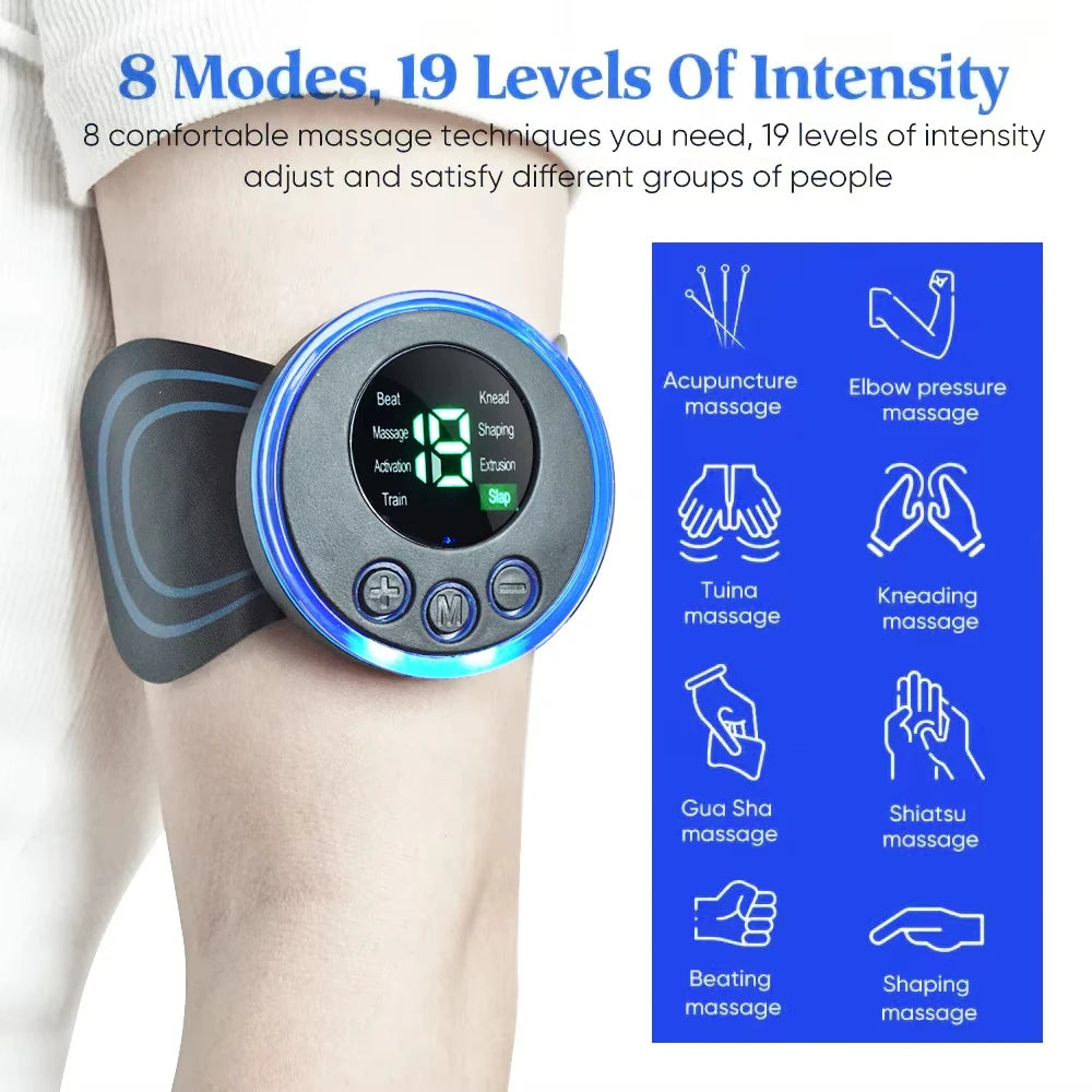 mini patch neck massager Portable intelligent electric back and shoulder massager with cushion and remote control
