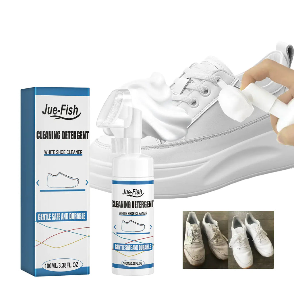 Jue-Fish White Sneaker Cleaner – Restore Bright White Shoes