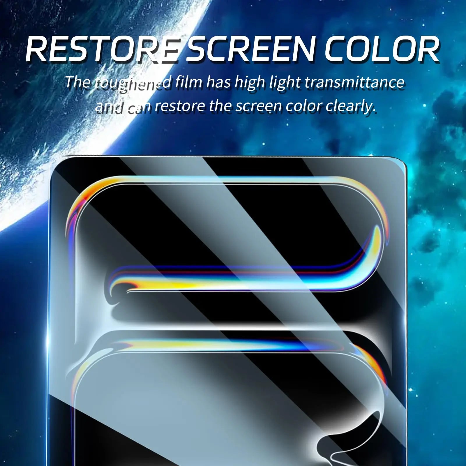 Screen Protector for iPad Pro 11 Inch 2024 M4 Premium Tempered Glass 9H Hardness Anti-Scratch Bubble-Free Protective Film