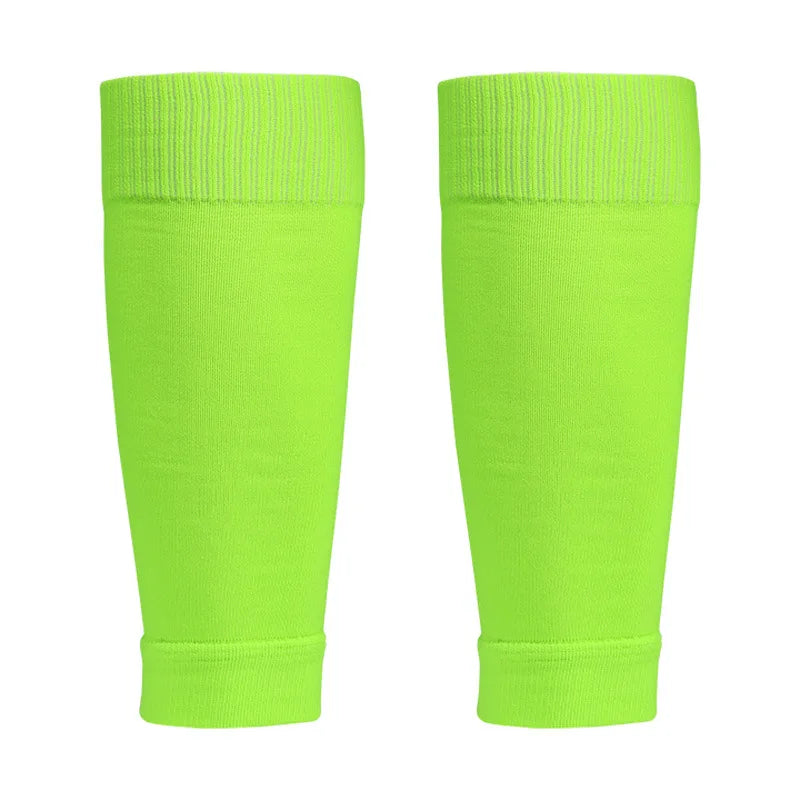 1 Pair Hight Elasticity Soccer Protective Socks Without Feet Kids Adults Shin Pads Guard For Football Sport Leg Support Sleeves