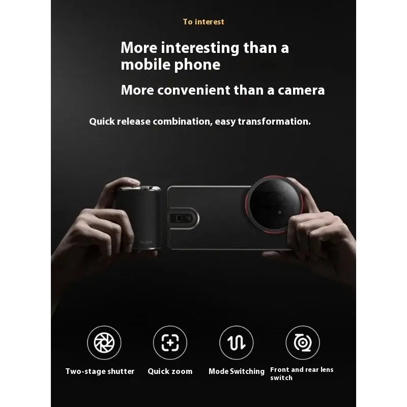 Telesin Suitable for Samsung GalaxyS25 Ultra Camera Handle Camera Auxiliary Zoom Bluetooth Camera Assistant Protective Case