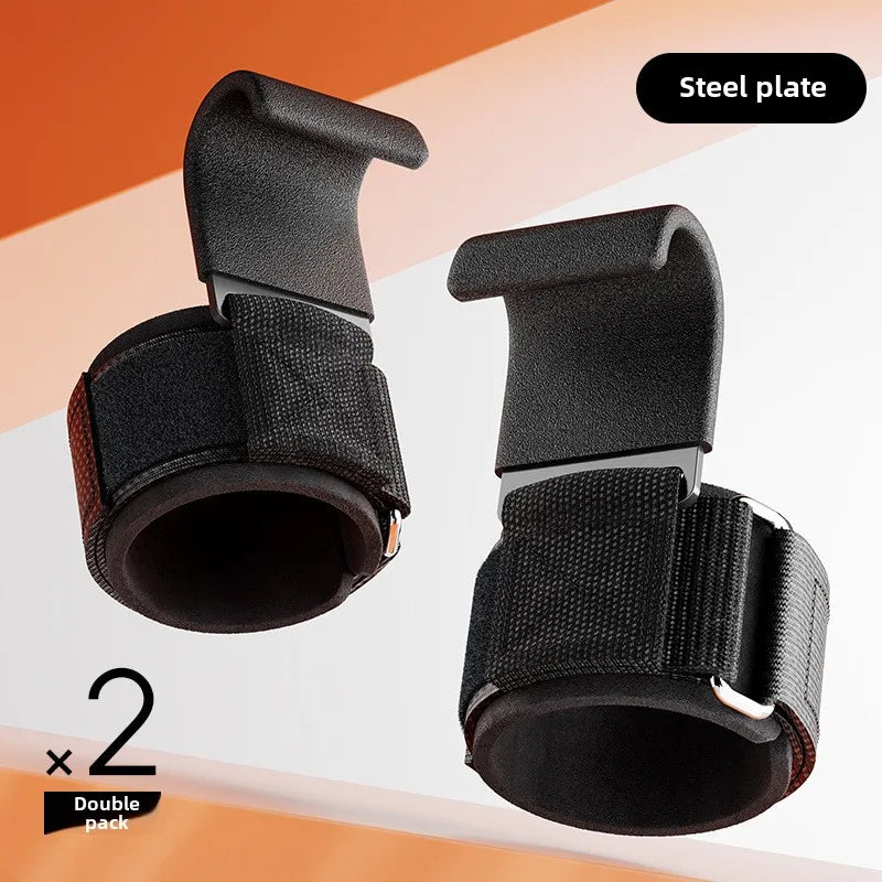 With Anti-lumbar Hook Auxiliary Fitness Bracer Pull-up Assist Gloves Pull Hanging Horizontal Bar Hard Off Hand Hook Grip