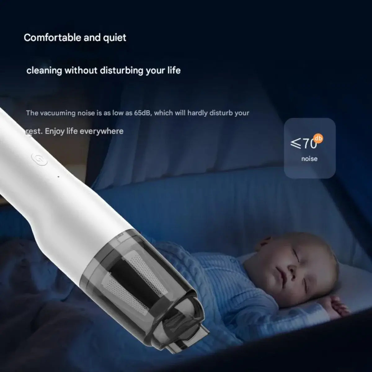 Wireless Handheld Vacuum Cleaner for Car & Home, High-Power Small Suction, Dual-Purpose Blowing, Portable & Rechargeable Cleanin