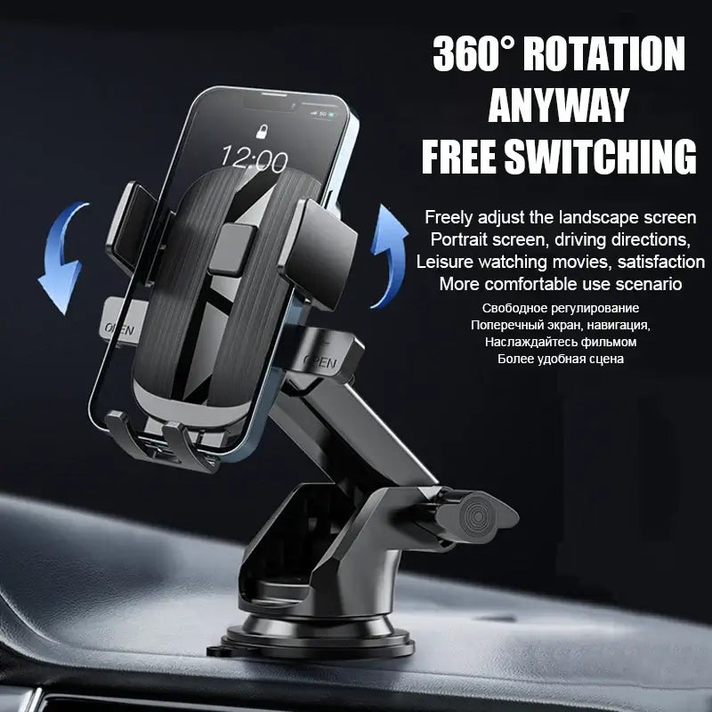 Sucker Adjustable Car Phone Holder For iPhone 15 13 12 14 16 Pro Max Cases Xiaomi Samsung Huawei Mount Phone Stand Accessories