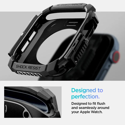 Spigen Rugged Armor Case for Apple Watch front view Techs Park