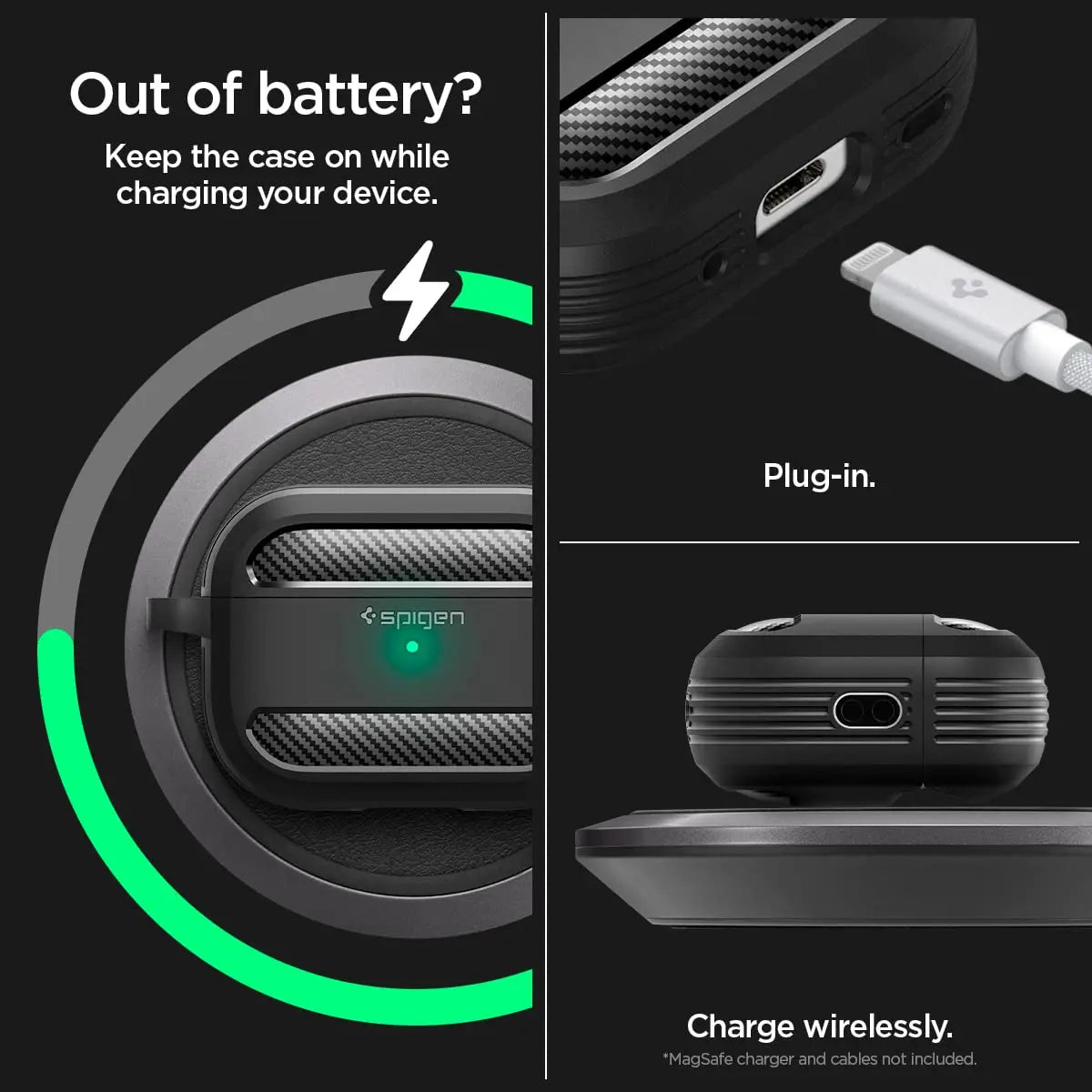 Spigen Rugged Armor Case for AirPods Pro 2 (2022)