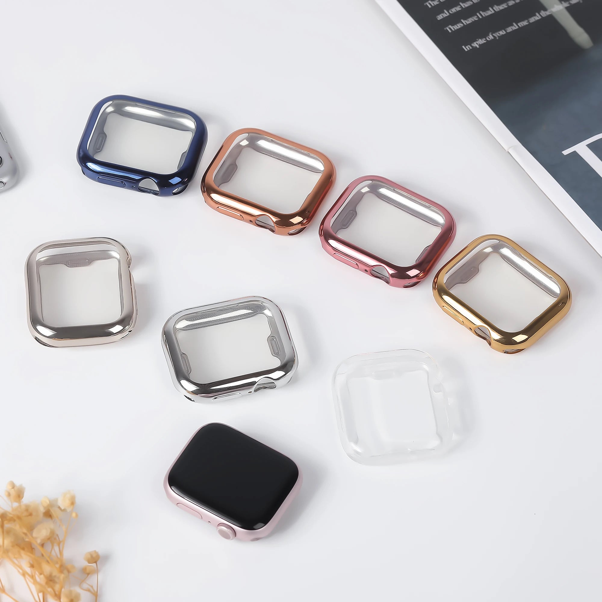 Screen Protector For Apple Watch 10 Case 46mm 42mm 45mm 41mm 44mm 40mm TPU bumper Cover iWatch Series 9 8 7 SE 6 5 4 Protective