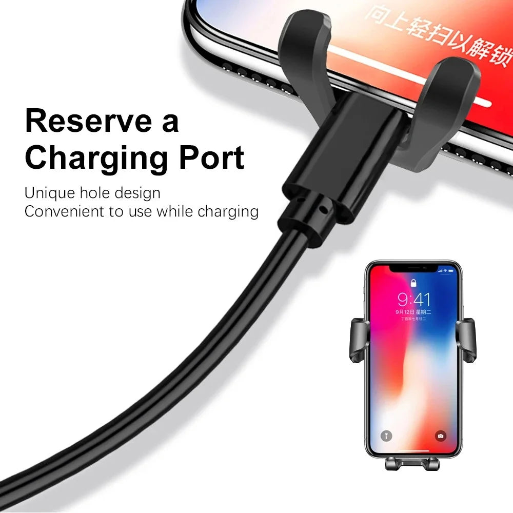 Car Air Vent Clip Mount Bracket Gravity Support Bracket Car Mobile Phone Holder For iPhone Xiaomi Samsung GPS Navigation Holder