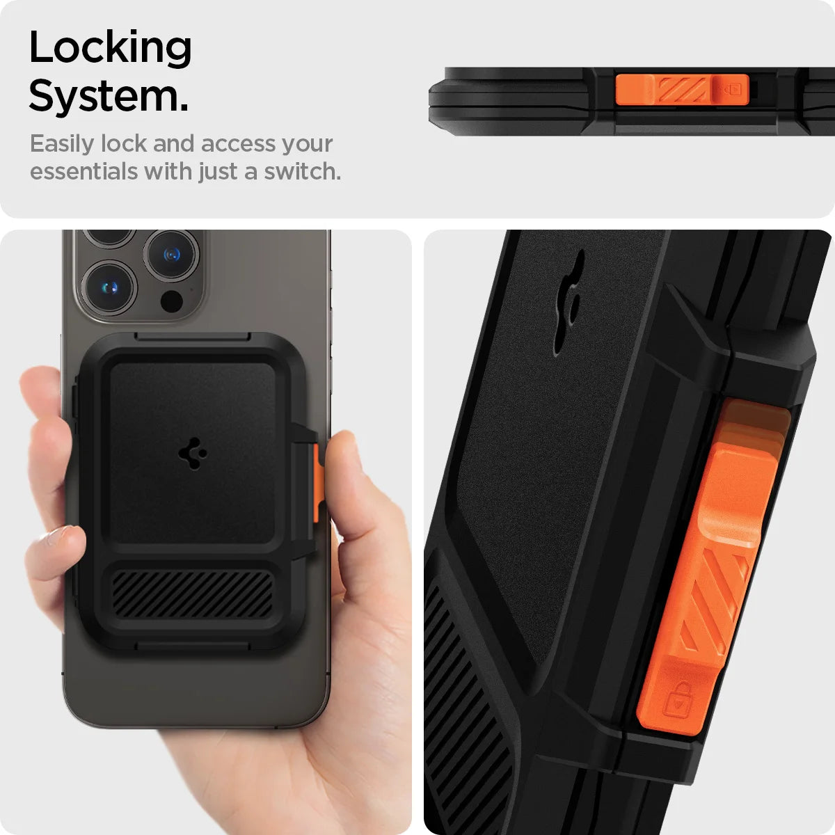 Spigen Lock Fit (MagFit) Magnetic Wallet Card Holder for MagSafe
