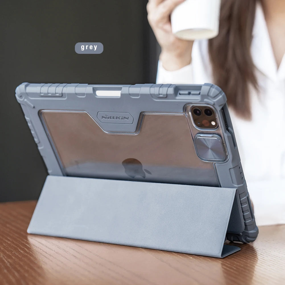 NILLKIN Bumper Slide Camera Protect Case For Apple iPad Air 10.9 2020 Air 4 Pro 11 2020 Magnetic Flip Leather Case Back Cover