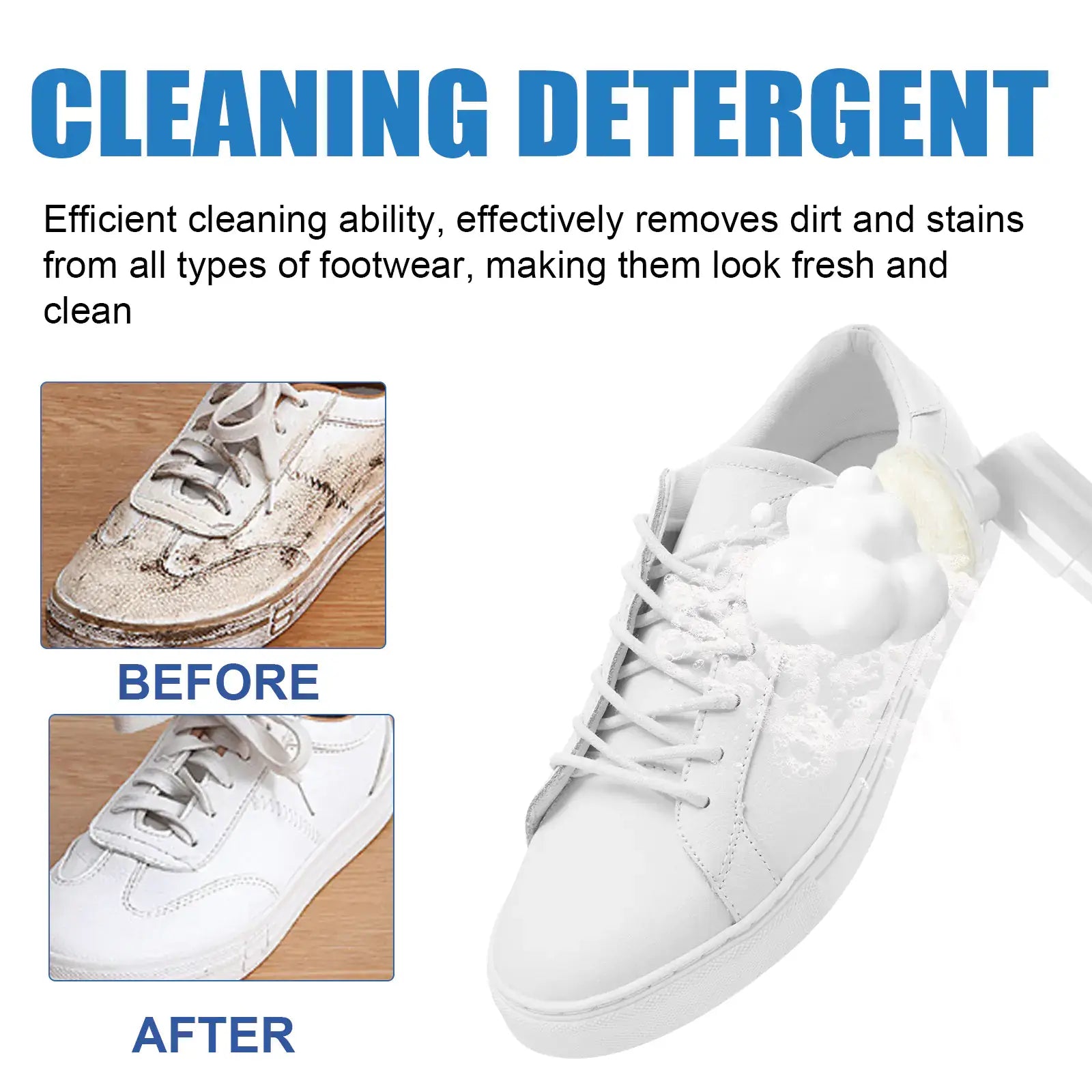 Jue-Fish White Sneaker Cleaner – Restore Bright White Shoes