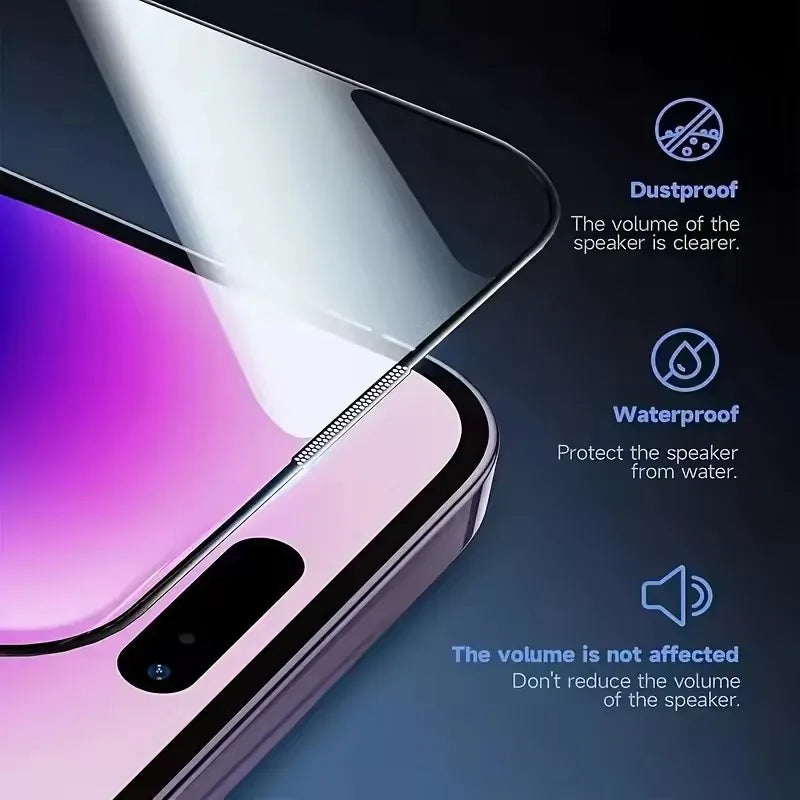 5Pcs Oleophobic Coating Dust Free Easy Installation Screen Protector For iPhone 16 14 15 11 12 13 17 Pro Max XR X XS 7 8 16 Plus