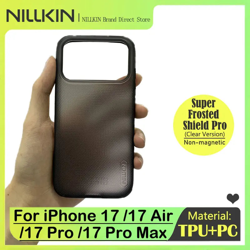 NILLKIN Case For iPhone 17/17 Pro/17 Pro Max/17 Air, Dual TPU+PC Shockproof, Anti-Slip Matte Coating, 4-Corner Bumper Protection