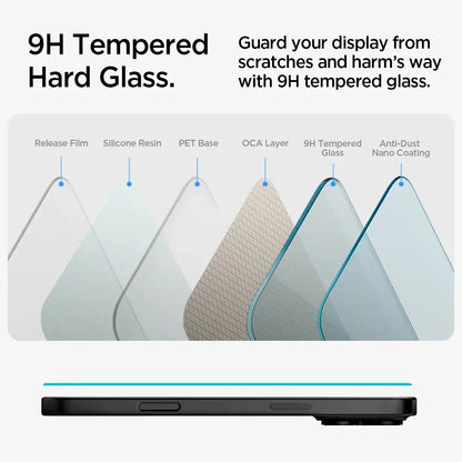 Spigen Glas.tR EZ Fit iPhone 16 Plus Screen Protector 2-pack Techs Park