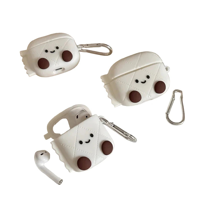 Cute Roll of paper Earphone Case For Apple Airpods Pro 2 3 1 4 Cover Silicone Headphone Charging Box Cases For Airpod 3 4 Funda