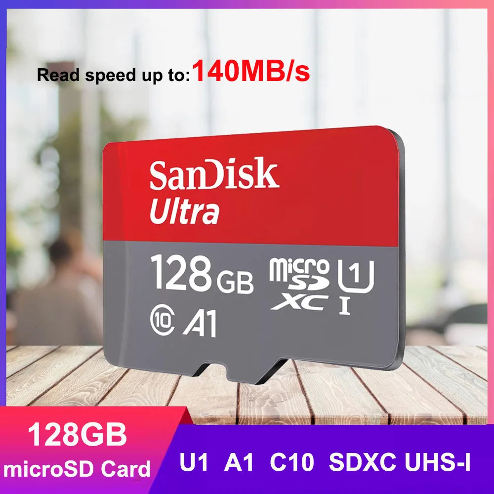 SanDisk Memory Card 64GB 32GB Micro SD Card Class 10 128GB 512GB 256GB Ultra A1 SDHC/SDXC UHS-I  120MB/s-150MB/s TF Cards