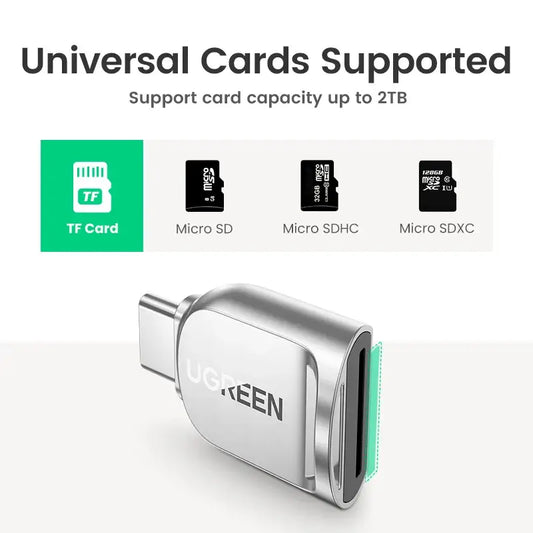 UGREEN USB-C Card Reader — Micro SD/TF OTG, USB3.0