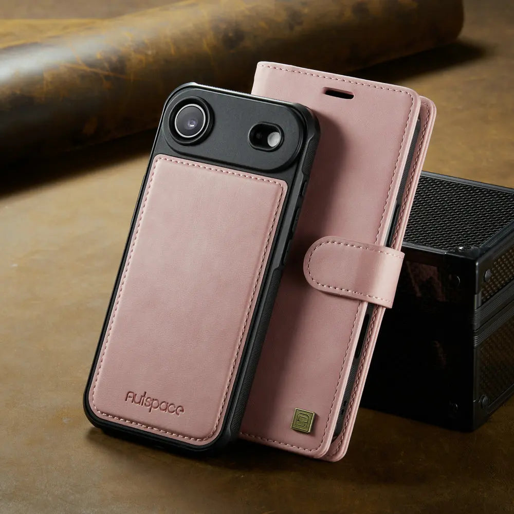 Protect your iPhone 17 Pro 5G with this 2-in-1 detachable leather wallet case. Magnetic cover, RFID slots & premium craftsmanship.