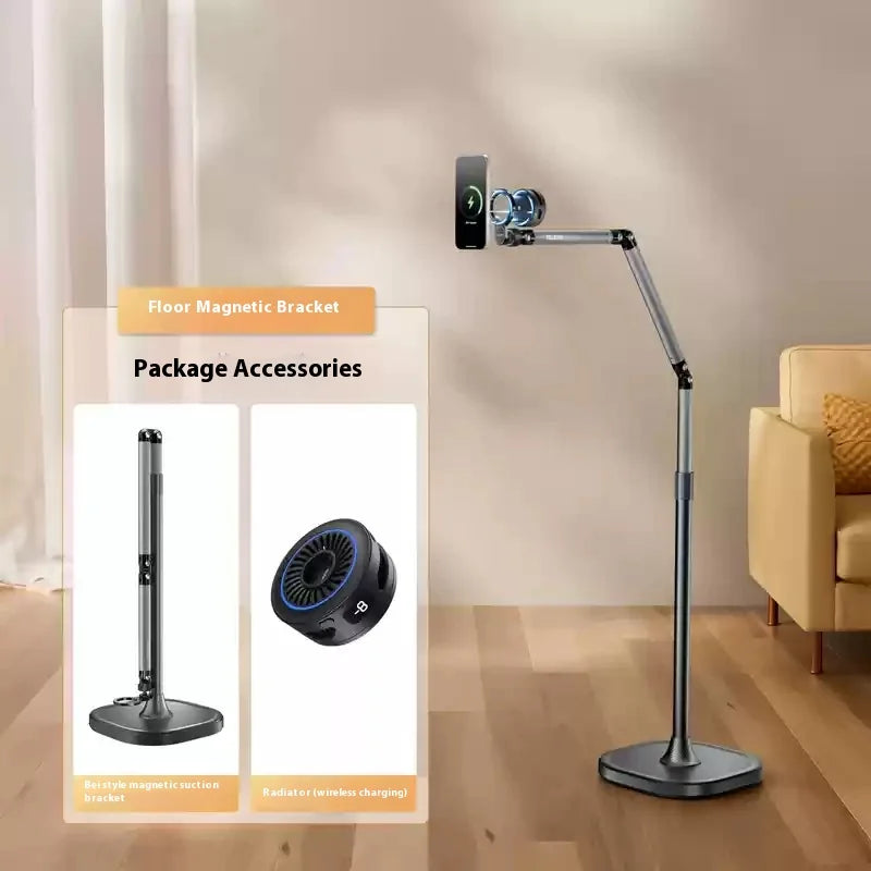 TELESIN Magnetic Bracket Desktop Shooting Phone Holder Custom For Live Broadcast Floor Type Shooting Telescoping for IPAD iphone